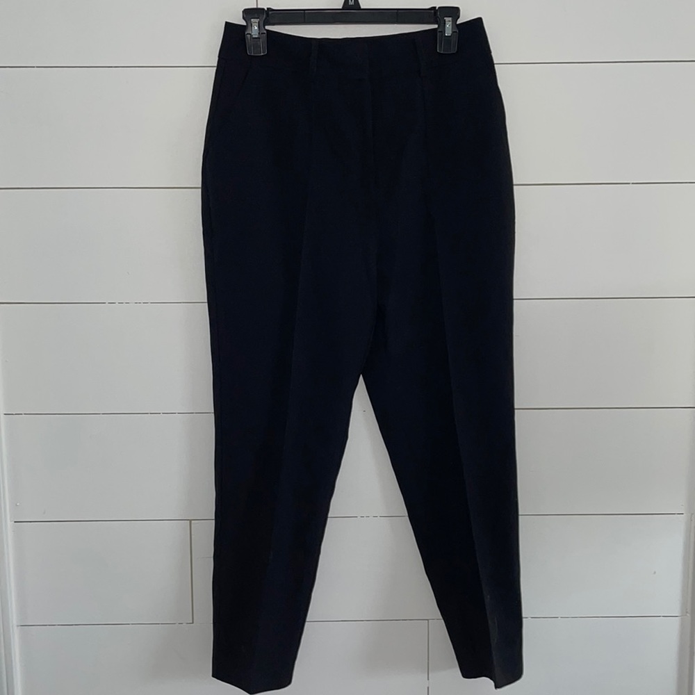 ASOS High-Rise Ankle Slacks/Pants Black 6 #0060